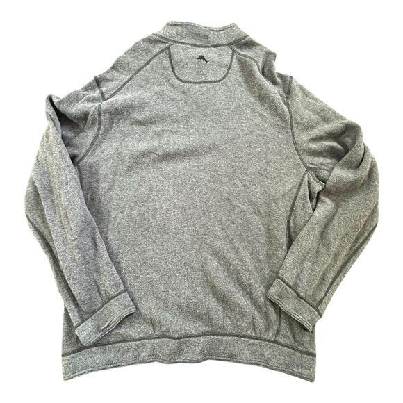 Tommy Bahama Reversible 1/4 Zip Sweater Mens Large LOT OF 2 Golf Black Gray - Picture 3 of 14